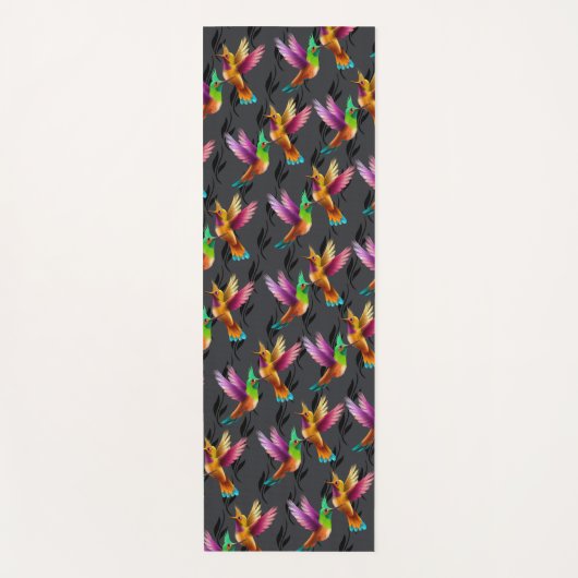 Colorful Crested Hummingbird in Flight Yogamat (Voorkant)