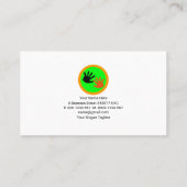 Colorful Crisscross Columns Babysitter Visitekaartje (Achterkant)