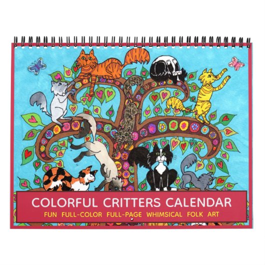 Colorful Critters Cute Fantasy Animals 2022 Art Kalender (Hoes)