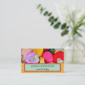 Colorful Crochet and Knitting Wool Visitekaartje (Staand voorkant)