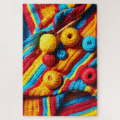 Colorful Crochet Craft Thread Yarn Needlework Legpuzzel (Verticaal)