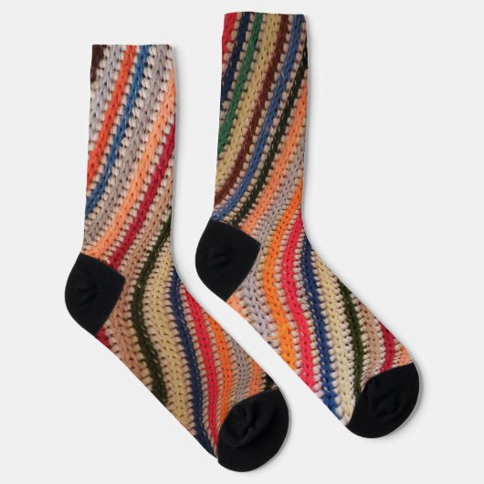 Colorful Crochet Print Sokken (Rechts)