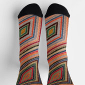 Colorful Crochet Squares Print Sokken (Top)