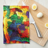 Colorful Crochet Theedoek (Quarter Fold)