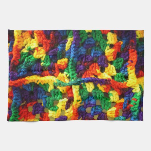 Colorful Crochet Theedoek (Horizontaal)