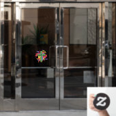 Colorful Cross Window Cling Raamsticker (Kantoordeur)