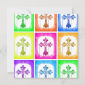 Colorful Crosses Christelijke Pop Art Kaart (Achterkant)