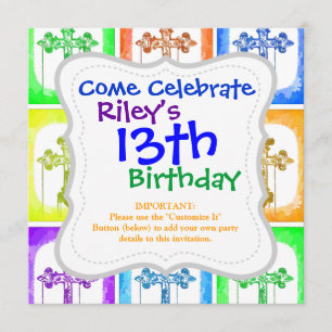 Colorful Crosses Christelijke Pop Art Kaart