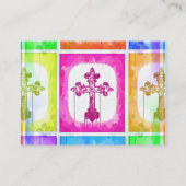 Colorful Crosses Christelijke Pop Collage Visitekaartje (Achterkant)