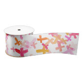 Colorful Crosses Satijnen Lint (Spoel)