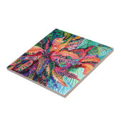 Colorful Croton lekt keramische tegel Tegeltje (Zijkant)