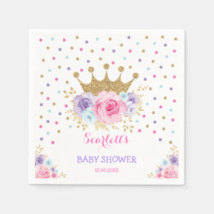 Colorful Crown Princess Royal Baby shower Girl Servet