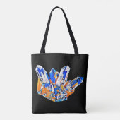 Colorful Crystal Gemstone Rocks Abstracte kunst Tote Bag (Achterkant)