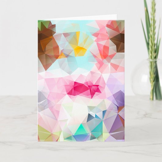 Colorful Crystal Geometric Shapes Wenskaarten Kaart