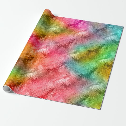 Colorful Crystal Glass Patroon Cadeaupapier (Uitgerold)