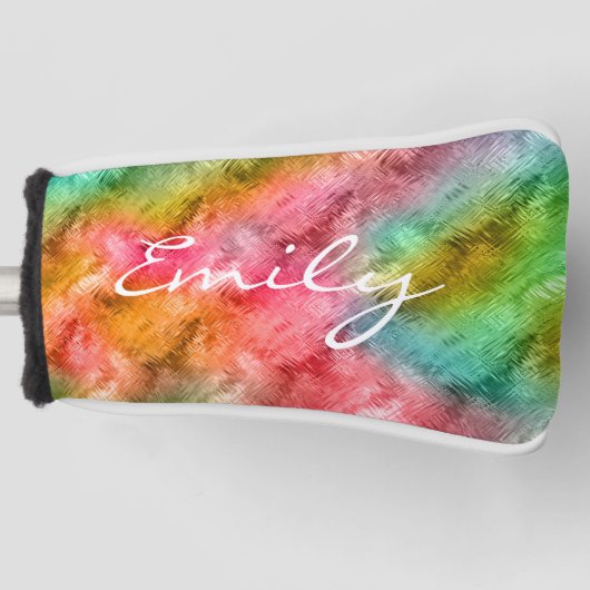 Colorful Crystal Glass Patroon Golfheadcover (Voorkant)