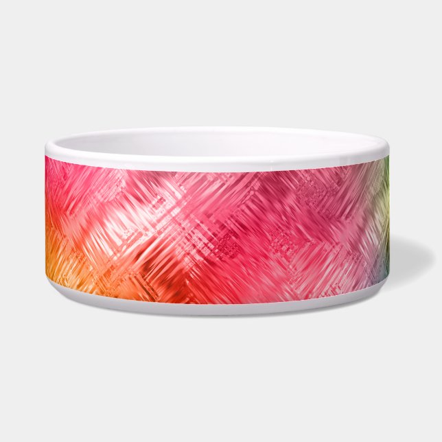 Colorful Crystal Glass Patroon Voerbakje (Voorkant)