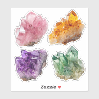 Colorful Crystal Stickers: Spiritual Gemstone Deco Sticker