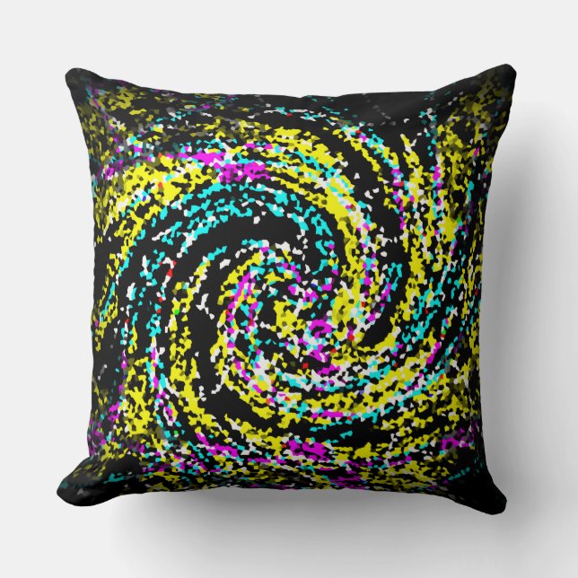 Colorful Crystallized Confetti Spiral Kussen (Voorkant)