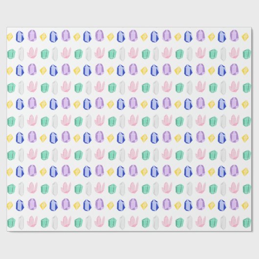 Colorful Crystals Patroon Cadeaupapier (Vlak)