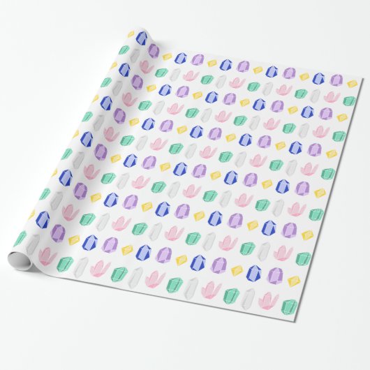 Colorful Crystals Patroon Cadeaupapier (Uitgerold)