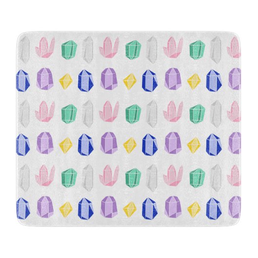 Colorful Crystals Patroon Snijplank (Voorkant)
