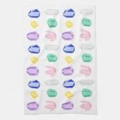 Colorful Crystals Patroon Theedoek (Verticaal)