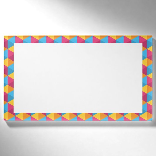 Colorful Cube Pattern Naambadge (Voorkant)