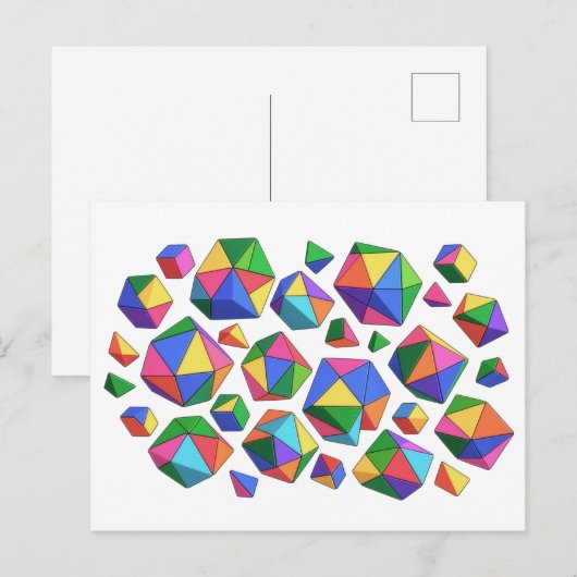 Colorful Cubes Briefkaart (Voorkant / Achterkant)