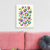 Colorful Cubes Canvas Afdruk (Insitu (Woonkamer))