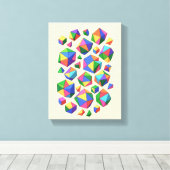 Colorful Cubes Canvas Afdruk (Insitu (Houten vloer))