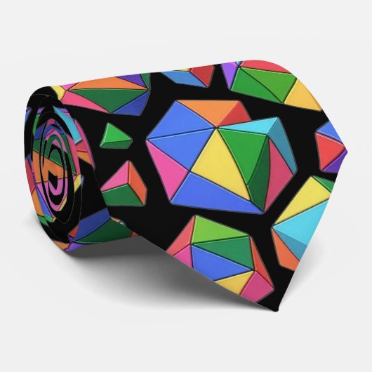 Colorful Cubes Stropdas (Opgerold)