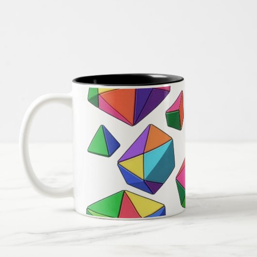 Colorful Cubes Tweekleurige Koffiemok (Links)