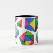 Colorful Cubes Tweekleurige Koffiemok (Center)