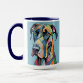 Colorful Cubist Great Dane Mok (Links)