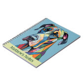 Colorful Cubist Great Dane  Notitieboek (Linkerzijde)