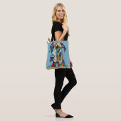 Colorful Cubist Great Dane  Tote Bag (Op model)