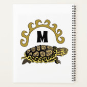 Colorful Cumberland Slider Turtle Monogram Planner (Achterkant)