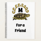 Colorful Cumberland Slider Turtle Monogram Planner (Voorkant)