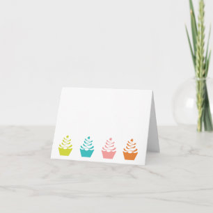 Colorful Cupcake-briefkaart Kaart