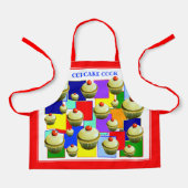 Colorful Cupcake Cook kinder Schort (Voorkant)