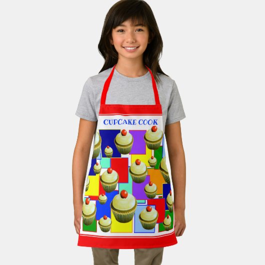 Colorful Cupcake Cook kinder Schort (Insitu)
