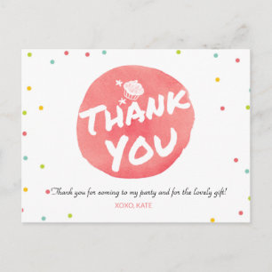 COLORFUL CUPCAKE DANK U BRIEFKAART