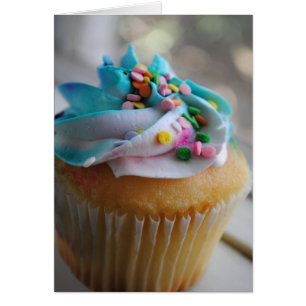Colorful Cupcake-fotokaart