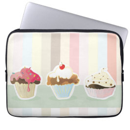 colorful cupcake laptop sleeve