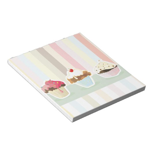 colorful cupcake notitieblok (Schuin)