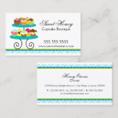 Colorful Cupcakes Baker Visitekaartje (Voorkant / Achterkant)