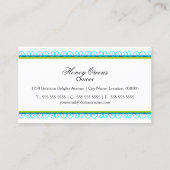 Colorful Cupcakes Baker Visitekaartje (Achterkant)