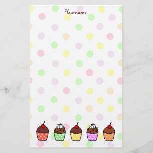 Colorful Cupcakes Briefpapier