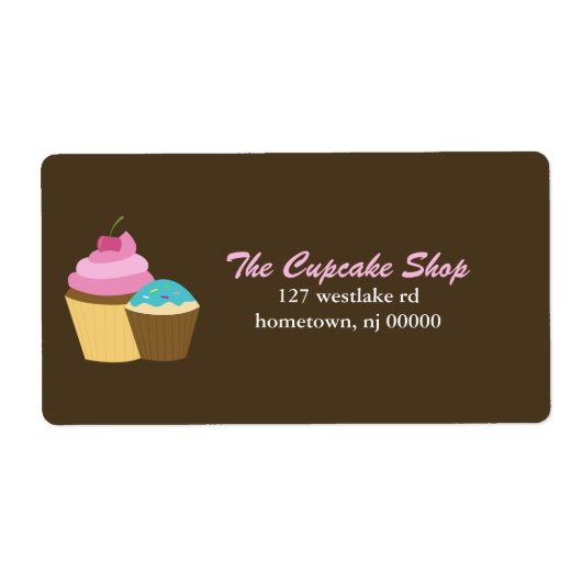 Colorful Cupcakes Etiket (Voorkant)